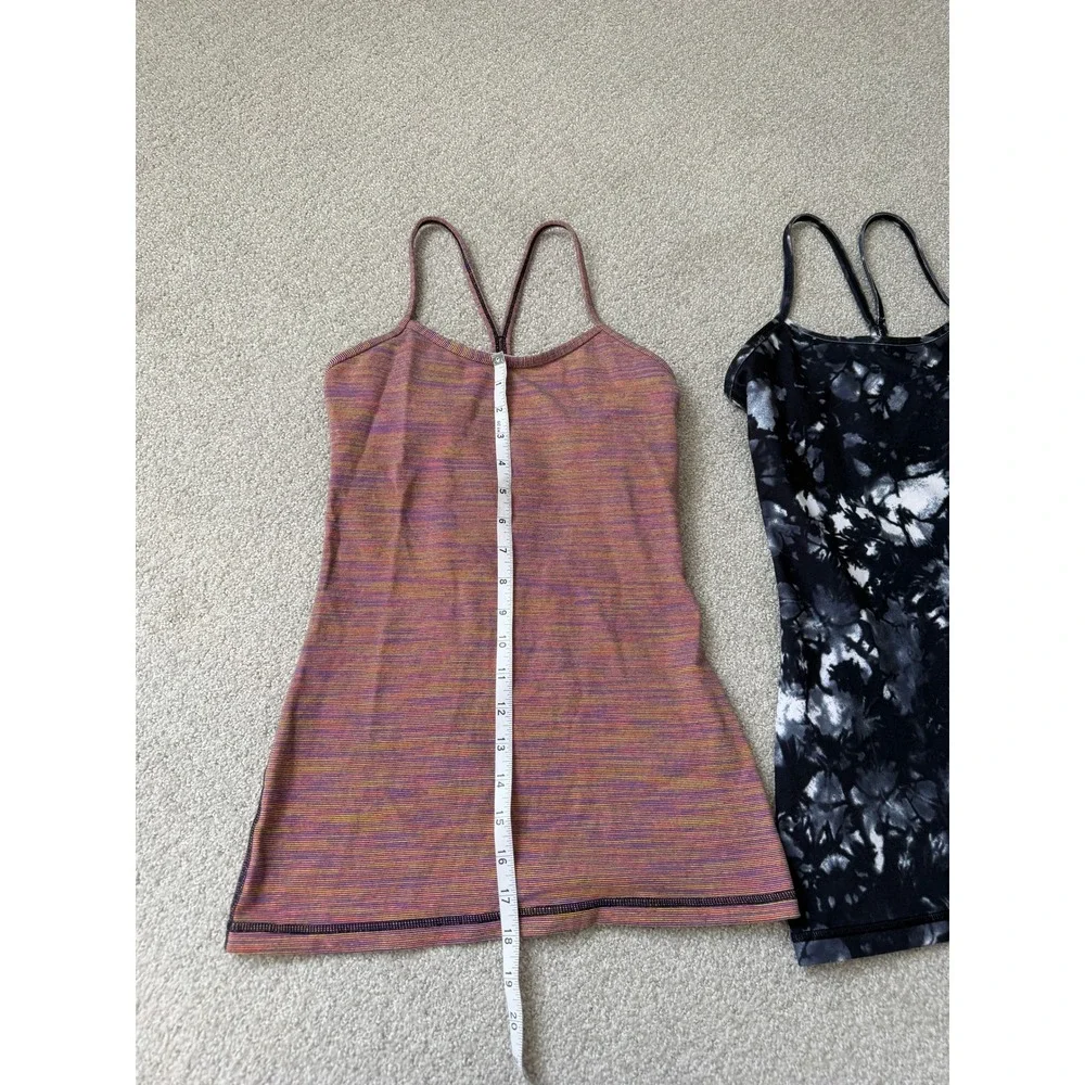 Lululemon Athletic Tank Top Size 4 Multicolor Slim Fit Power Y Bundle
